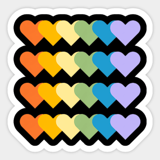 Heart Rainbow Flag LGBT Gay Les Pride Support LGBTQ Parade Sticker